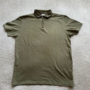 Oscar de la Renta Olive Green  Polo Shirt